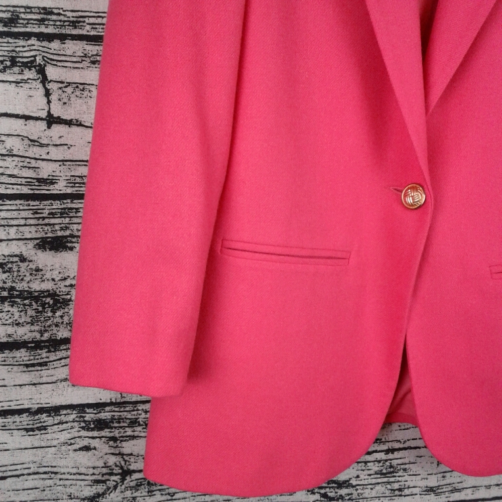 Wool Single Breasted One Button Oversized Blazer - image 6